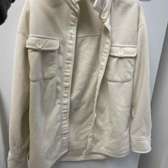 Twik Soft Warm White Wool-like Jacket with Buttons Extra Small XS - Picture 6 of 6